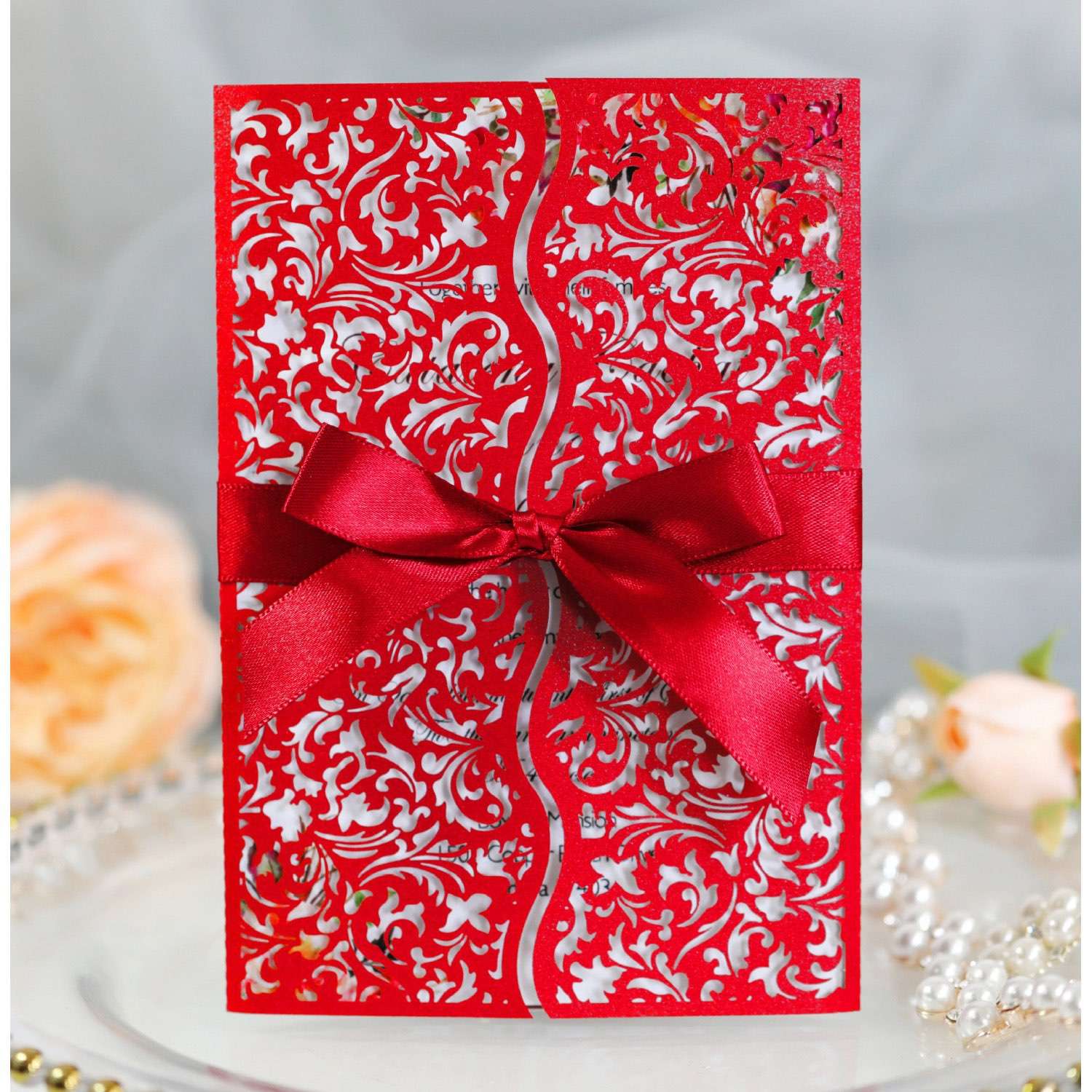 Holiday Greeting Card With Envelope Laser Wedding Invitation Party Invitation